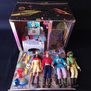 Rare Vintage Flash Gordon Playset 1977 Carry Case Complete w/ Action Figures